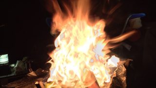 2016年初キャンプはステーキと骨付き鶏と焚き火